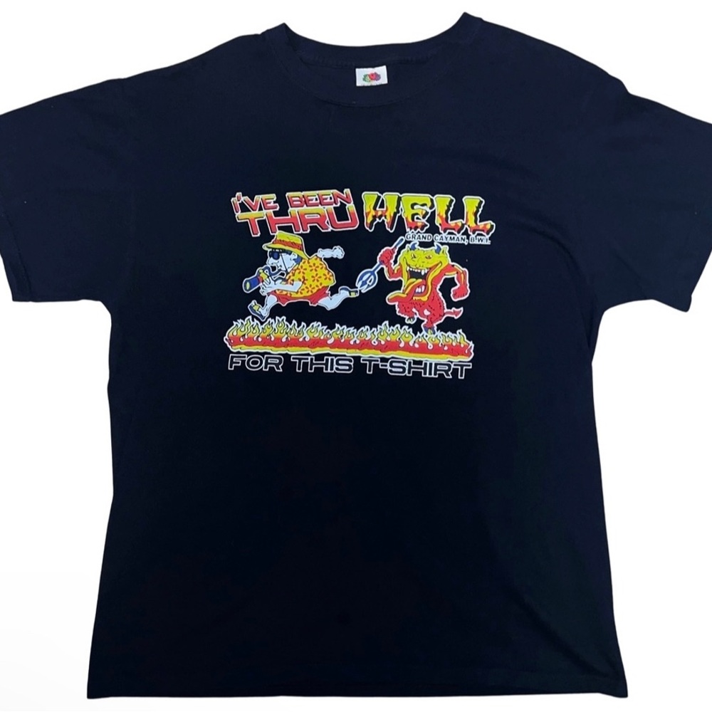 Cayman Island I’ve Been To Hell For This T-Shirt Y2K Era Black/Red Men’s Large